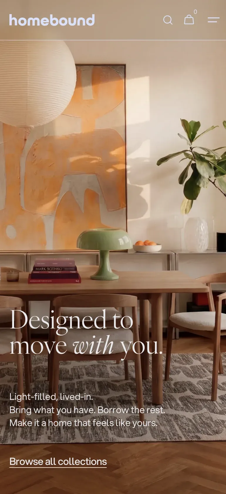 Furniture rental mobile view